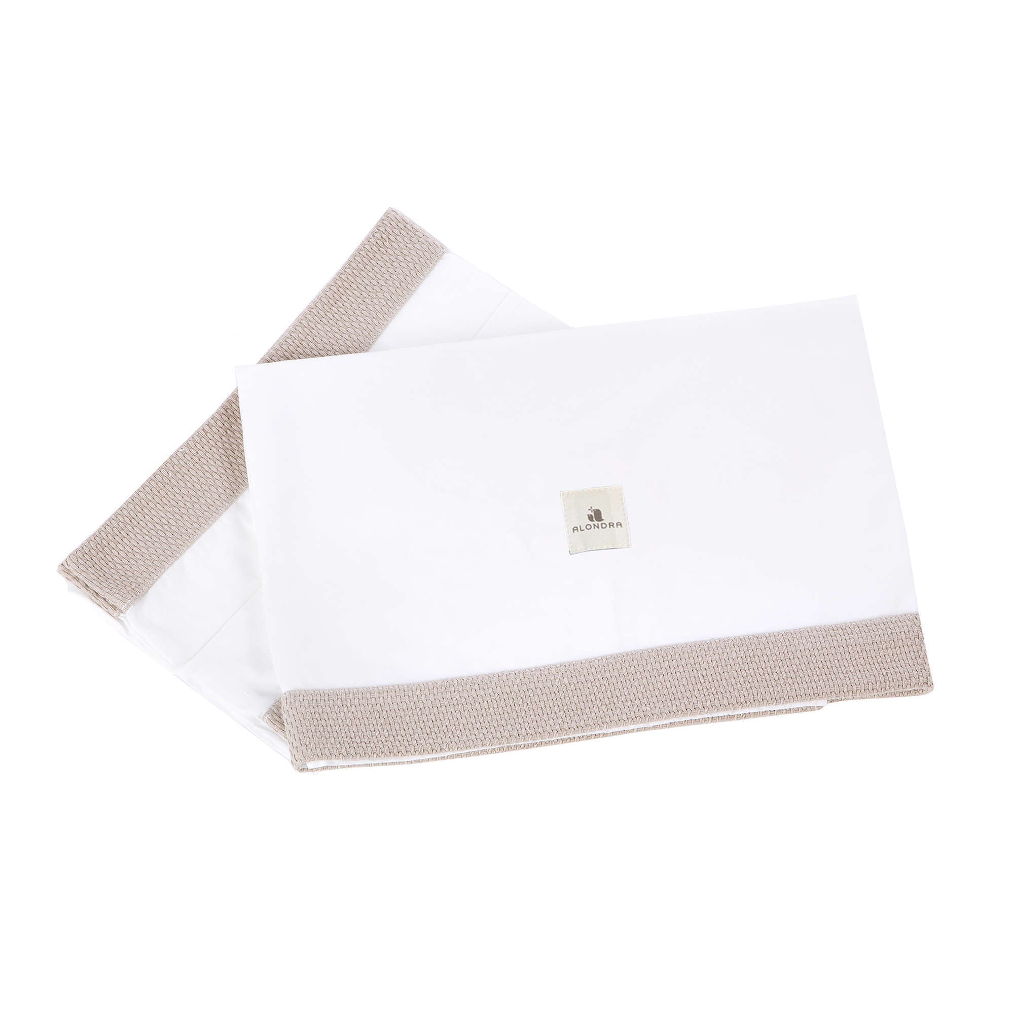 Sábanas de cuna tríptico 60x120 beige arena
