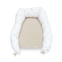 Riduttore per neonato (con cuneo antireflusso) foglie beige · Nandina 666C-116