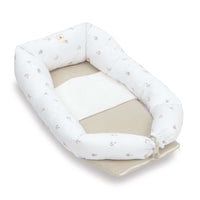 Riduttore per neonato (con cuneo antireflusso) foglie beige · Nandina 666C-116