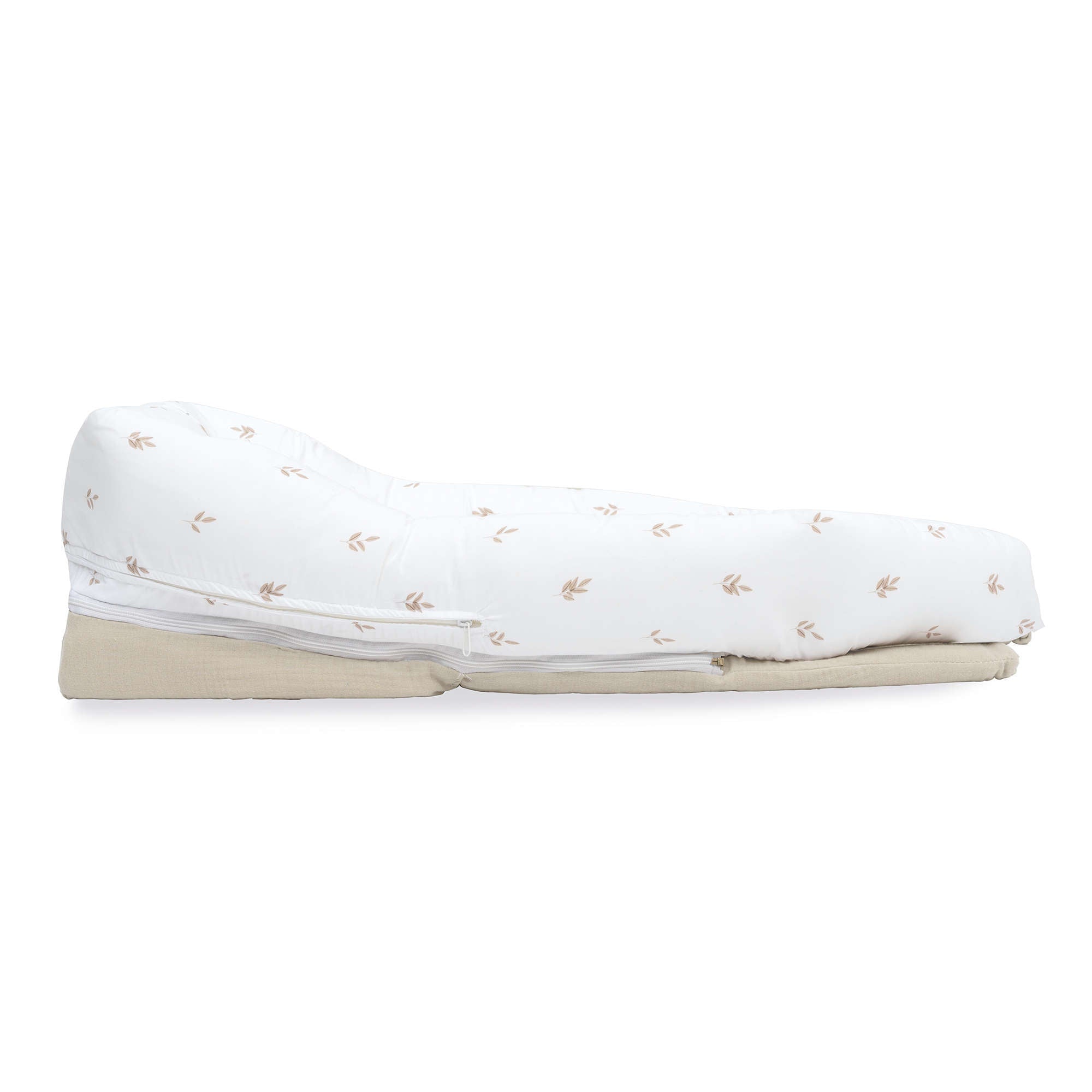 Riduttore per neonato (con cuneo antireflusso) foglie beige · Nandina 666C-116