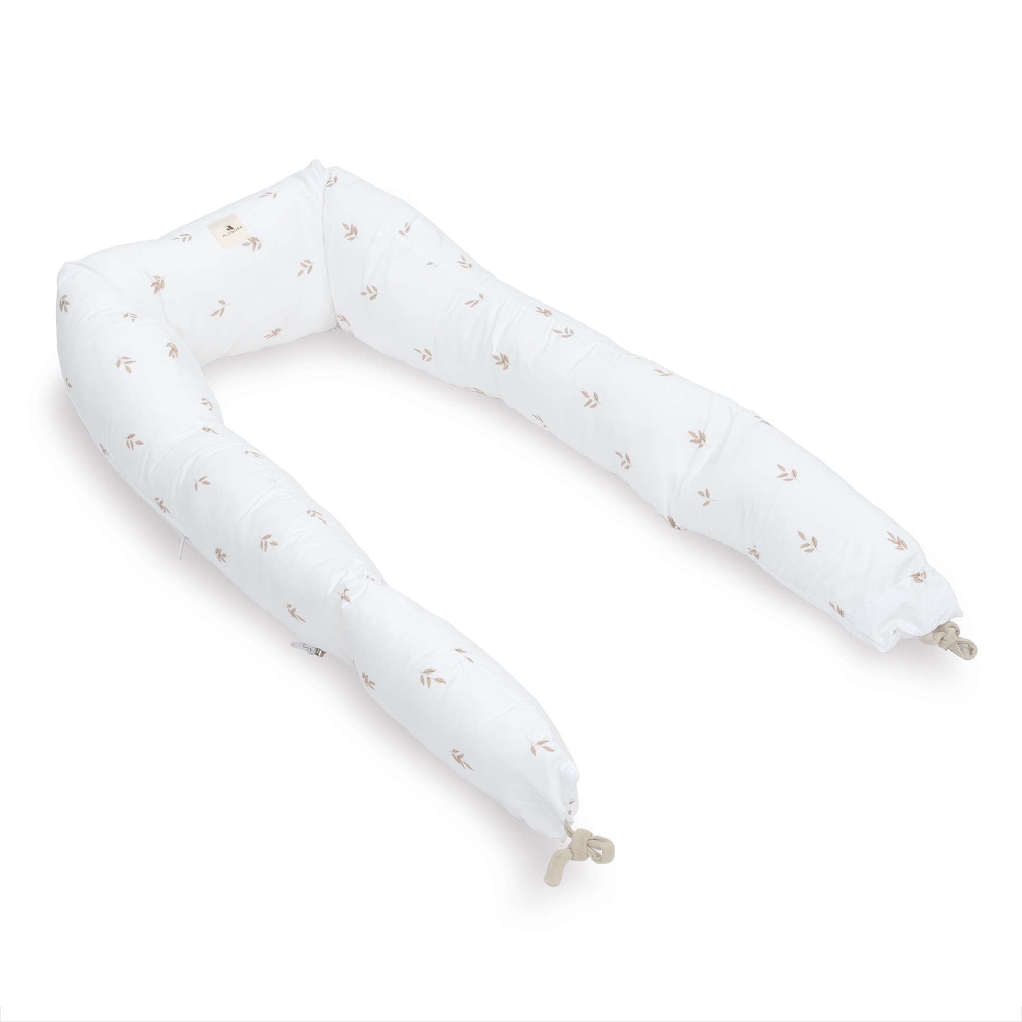 Riduttore per neonato (con cuneo antireflusso) foglie beige · Nandina 666C-116