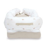 Riduttore per neonato (con cuneo antireflusso) foglie beige · Nandina 666C-116