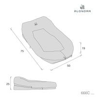 Riduttore per neonato (con cuneo antireflusso) foglie beige · Nandina 666C-116