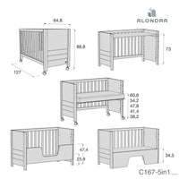 Medidas cuna evolutiva en 5 etapas OMBRA