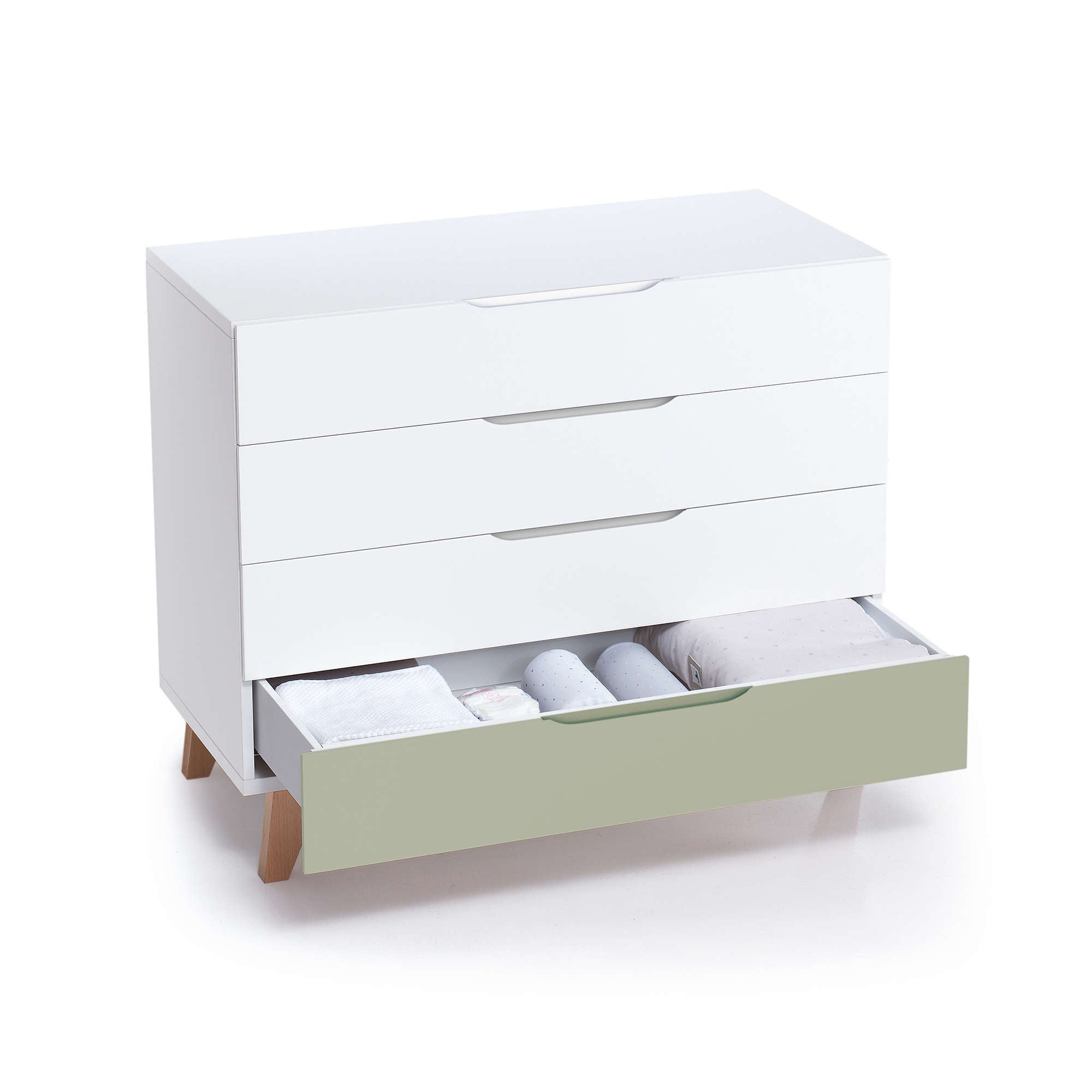 Cassettiera bambini legno (4 cassetti) stile nordico · Lifestyle D247R