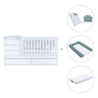 Lettino trasformabile (70x140 cm) bianco · Sero Kubo K551