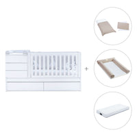 Lettino trasformabile (70x140 cm) bianco · Sero Kubo K551