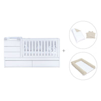 Lettino trasformabile (70x140 cm) bianco · Sero Kubo K551