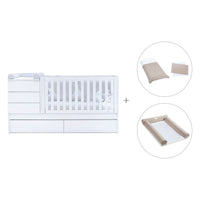 Lettino trasformabile (70x140 cm) bianco · Sero Kubo K551