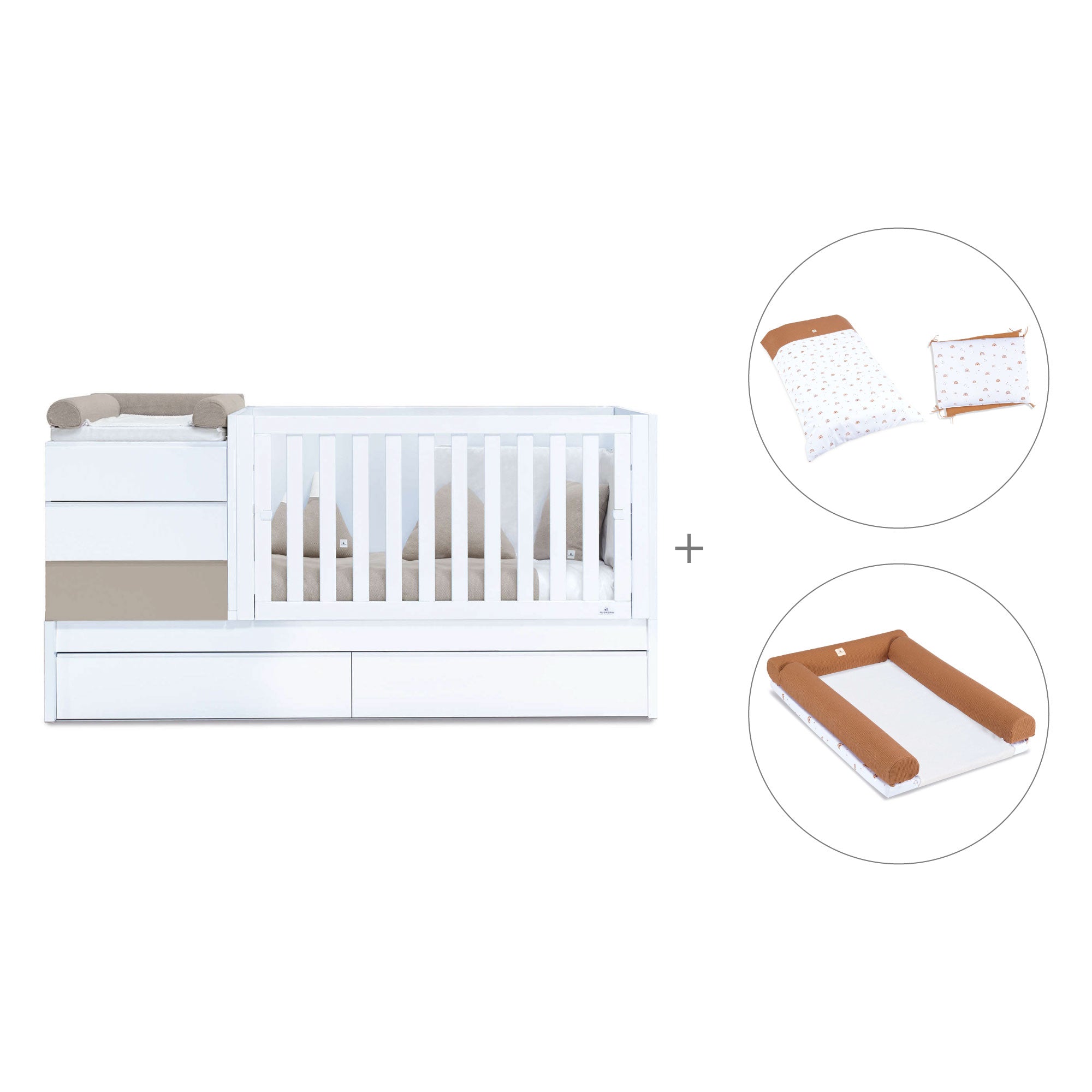 Lettino trasformabile (70x140 cm) beige · Sero Kubo K551-M7753