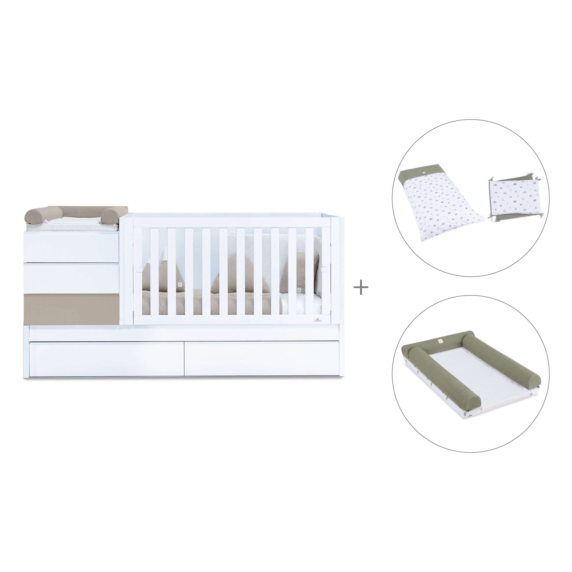 Lettino trasformabile (70x140 cm) beige · Sero Kubo K551-M7753