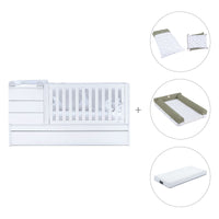 Lettino trasformabile (70x140 cm) bianco · Sero Kubo K551