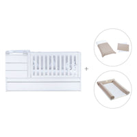 Lettino trasformabile (70x140 cm) bianco · Sero Kubo K551