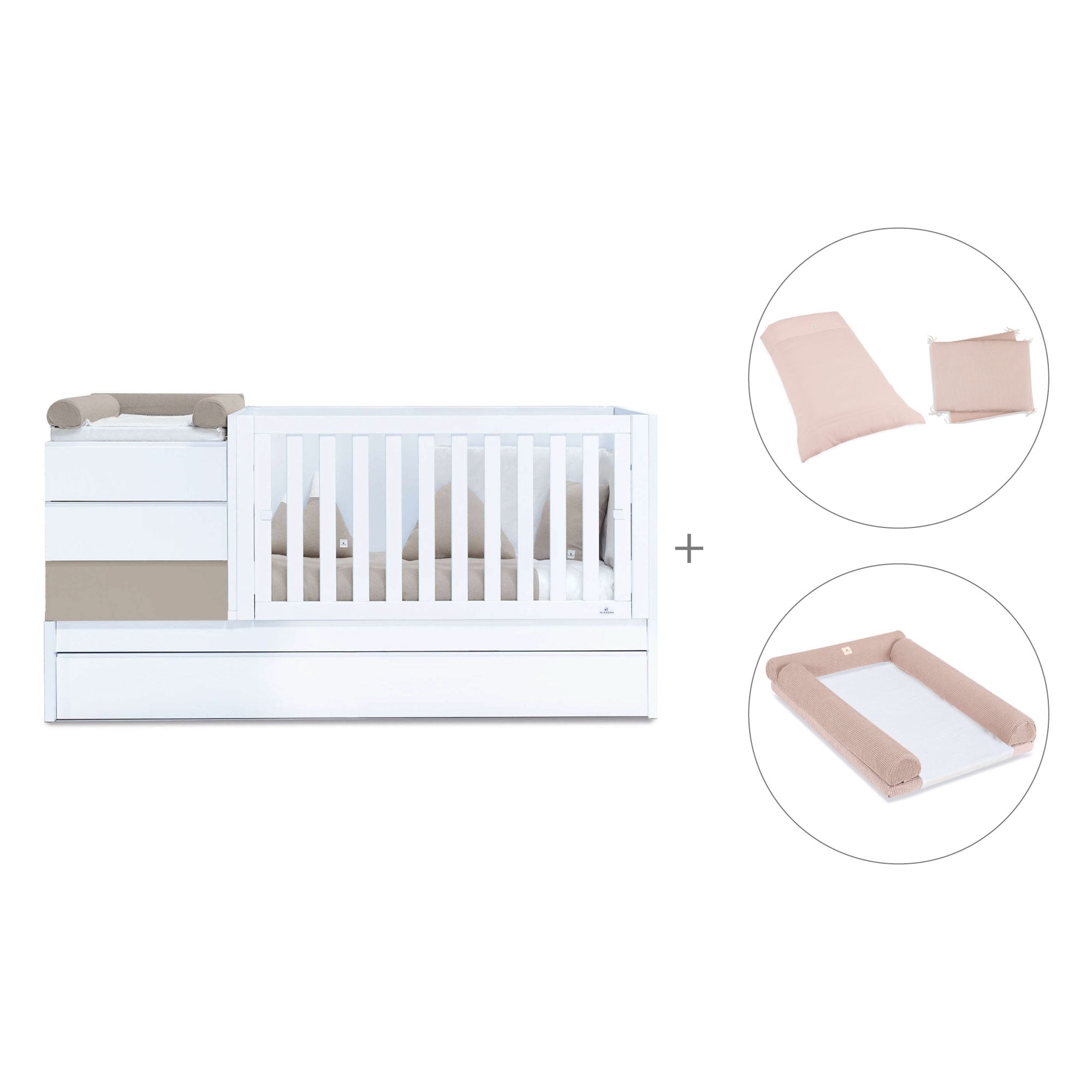 Lettino trasformabile (70x140 cm) beige · Sero Kubo K551-M7753