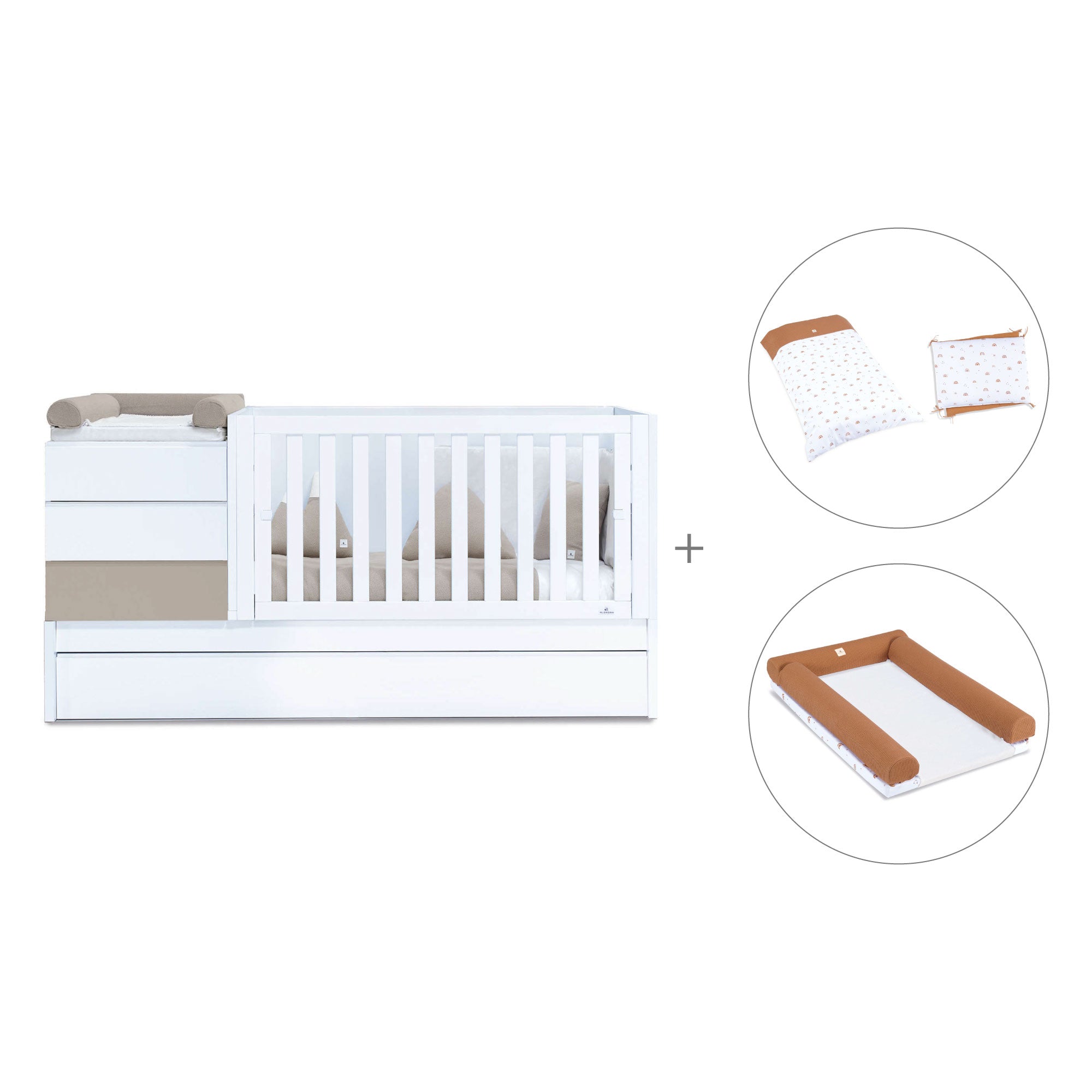 Lettino trasformabile (70x140 cm) beige · Sero Kubo K551-M7753