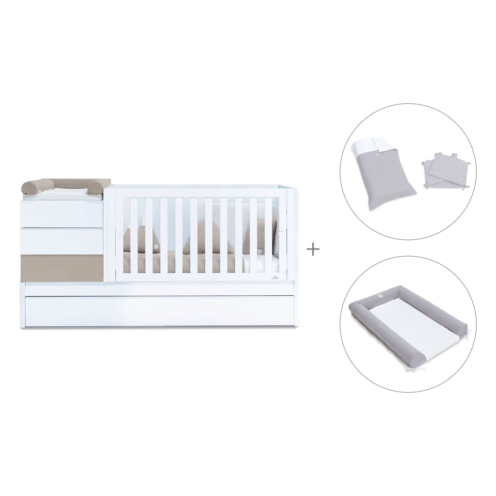 Lettino trasformabile (70x140 cm) beige · Sero Kubo K551-M7753