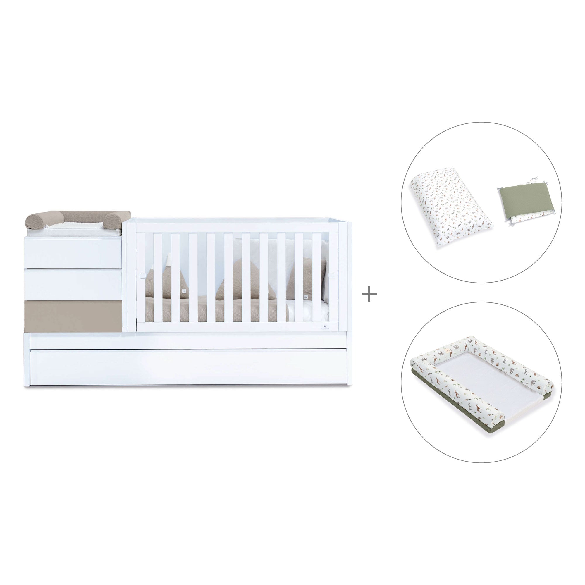 Lettino trasformabile (70x140 cm) beige · Sero Kubo K551-M7753