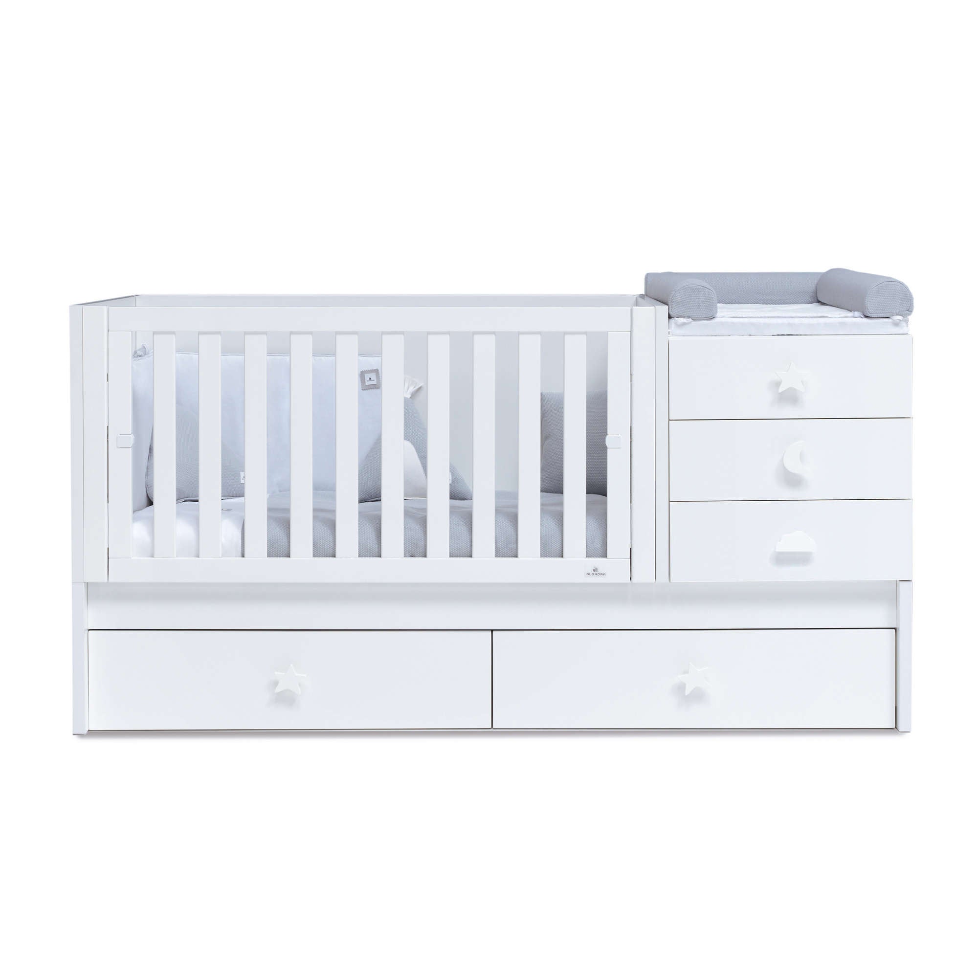 Lettino trasformabile 70x140 cm bianco · Sero Bubble K554