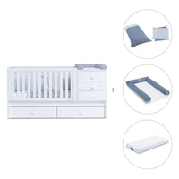 Lettino trasformabile 70x140 cm bianco · Sero Bubble K554