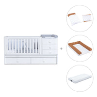 Lettino trasformabile 70x140 cm bianco · Sero Bubble K554