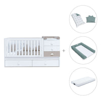 Lettino trasformabile 70x140 cm bianco/beige · Sero Bubble K554-M7753