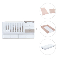 Lettino trasformabile 70x140 cm bianco/beige · Sero Bubble K554-M7753