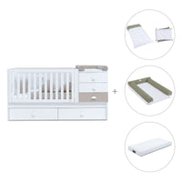 Lettino trasformabile 70x140 cm bianco/beige · Sero Bubble K554-M7753