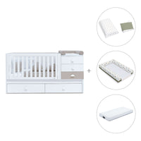 Lettino trasformabile 70x140 cm bianco/beige · Sero Bubble K554-M7753