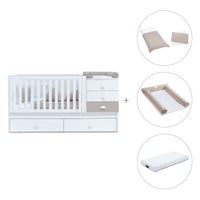 Lettino trasformabile 70x140 cm bianco/beige · Sero Bubble K554-M7753