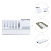 Lettino trasformabile 70x140 cm bianco/grigio · Sero Bubble K554-M7778