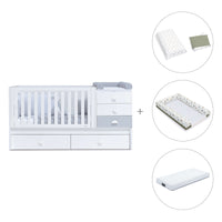 Lettino trasformabile 70x140 cm bianco/grigio · Sero Bubble K554-M7778