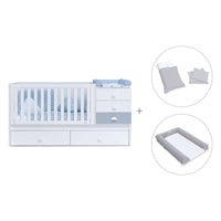 Lettino trasformabile 70x140 cm bianco/blu · Sero Bubble K554-M7741