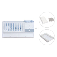 Lettino trasformabile 70x140 cm bianco/blu · Sero Bubble K554-M7741