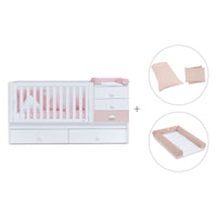 Lettino trasformabile 70x140 cm bianco/rosa · Sero Bubble K554-M7742