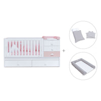 Lettino trasformabile 70x140 cm bianco/rosa · Sero Bubble K554-M7742