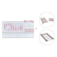 Lettino trasformabile 70x140 cm bianco/rosa · Sero Bubble K554-M7742
