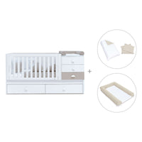 Lettino trasformabile 70x140 cm bianco/beige · Sero Bubble K554-M7753