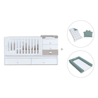 Lettino trasformabile 70x140 cm bianco/beige · Sero Bubble K554-M7753