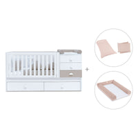 Lettino trasformabile 70x140 cm bianco/beige · Sero Bubble K554-M7753