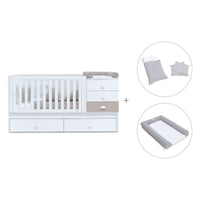 Lettino trasformabile 70x140 cm bianco/beige · Sero Bubble K554-M7753