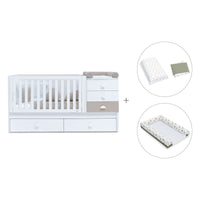 Lettino trasformabile 70x140 cm bianco/beige · Sero Bubble K554-M7753