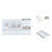 Lettino trasformabile 70x140 cm bianco/beige · Sero Bubble K554-M7753