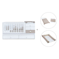 Lettino trasformabile 70x140 cm bianco/beige · Sero Bubble K554-M7753