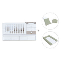 Lettino trasformabile 70x140 cm bianco/beige · Sero Bubble K554-M7753