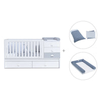 Lettino trasformabile 70x140 cm bianco/grigio · Sero Bubble K554-M7778