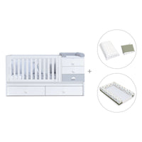 Lettino trasformabile 70x140 cm bianco/grigio · Sero Bubble K554-M7778