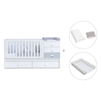 Lettino trasformabile 70x140 cm bianco/grigio · Sero Bubble K554-M7778