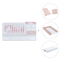 Lettino trasformabile 70x140 cm bianco/rosa · Sero Bubble K554-M7742