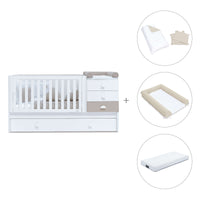 Lettino trasformabile 70x140 cm bianco/beige · Sero Bubble K554-M7753