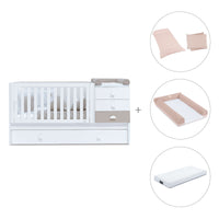 Lettino trasformabile 70x140 cm bianco/beige · Sero Bubble K554-M7753